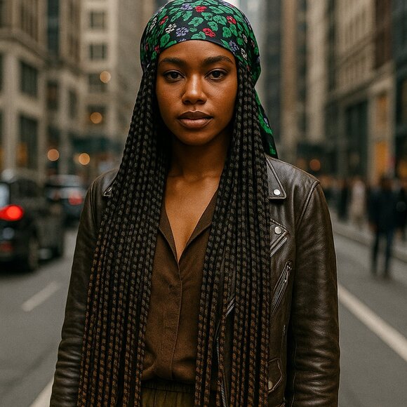 VTG Hanae Mori Silk Heart Cherries Grapes Fruity Floral White Flower Motif Scarf - Picture 2 of 9